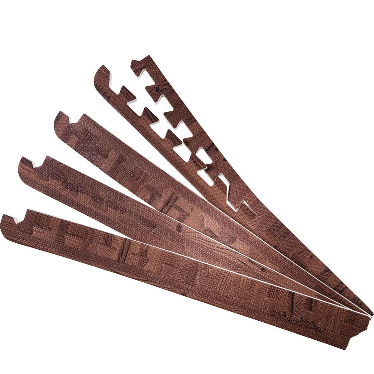 8 Eindstukken voor vloer Beschermingsmatten Donkere houtlook