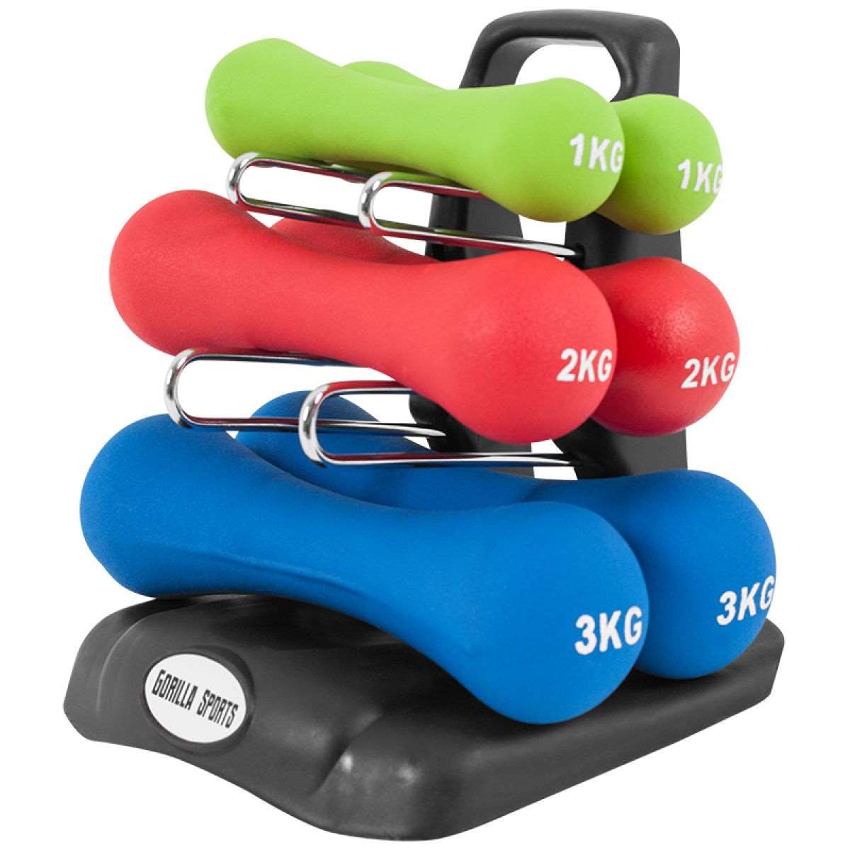 Aerobic halterset 12 kg met standaard