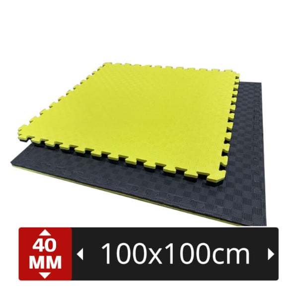 PT Essentials Tatami matten zwart-geel - 100x100x4 cm - Palletprijs