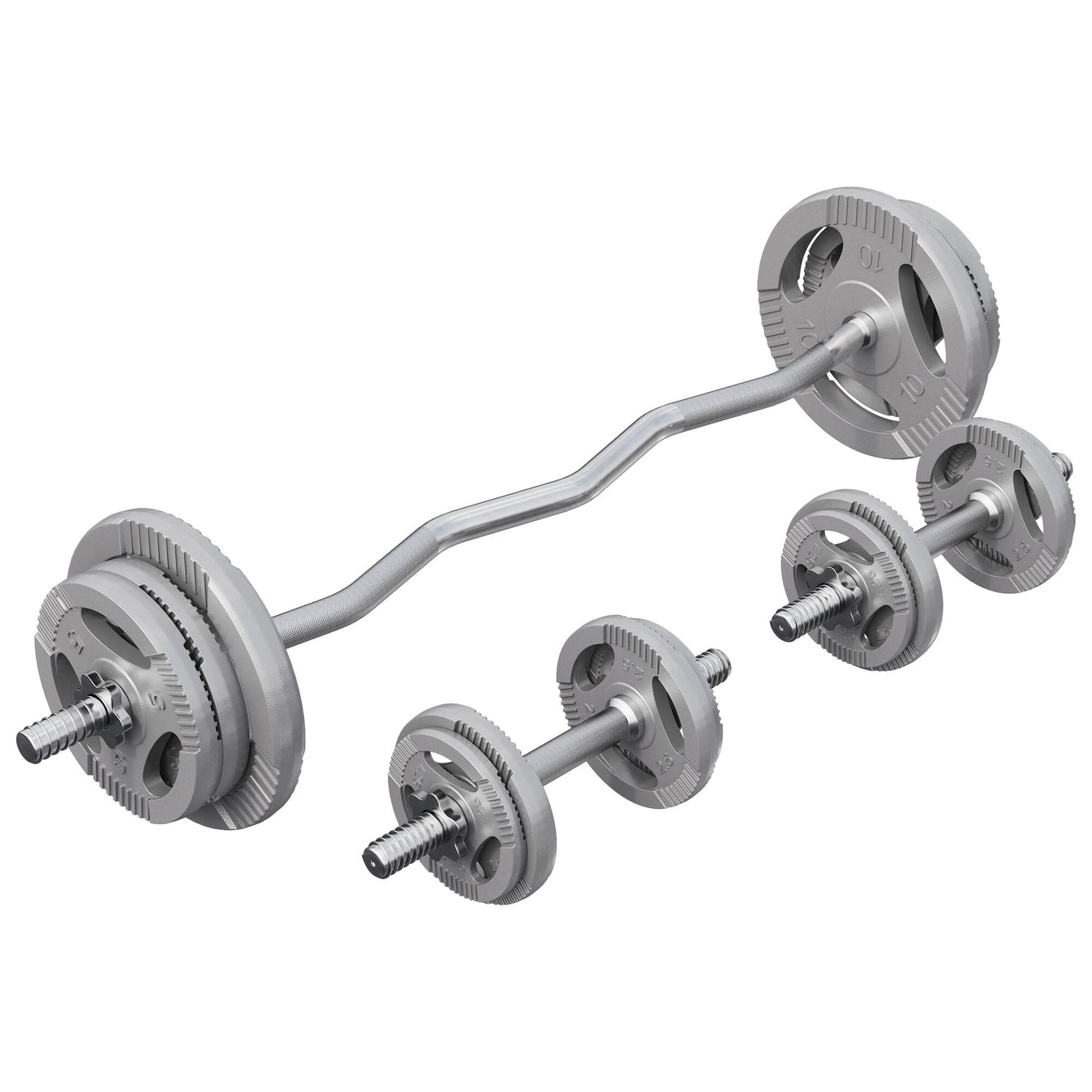 EZ-Curlset 70 kg gripper gietijzer - 30 mm