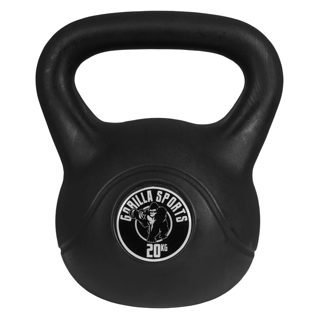 Kettlebell 20 kg zwart kunststof