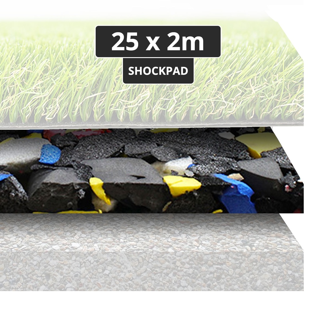 PT Essentials Shockpad op rol 25 x 2 meter - 1 cm dikte